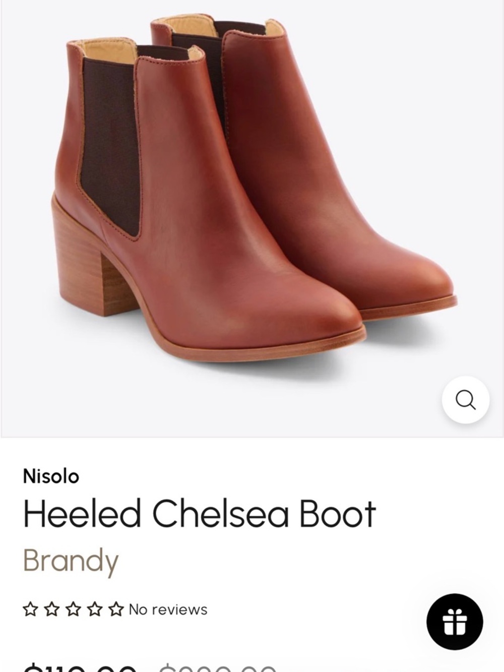 Nisolo Ankle Heeled Chelsea Boot in Brandy Brown
